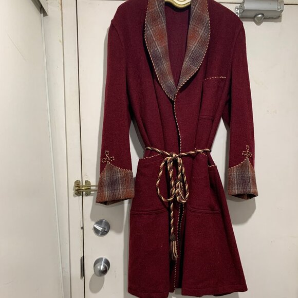 MADE IN ENGLAND VINTAGE WOOL ROBE JACKETS SIZE L - Picture 1 of 16
